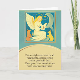 Tarjeta angel message happy birthday