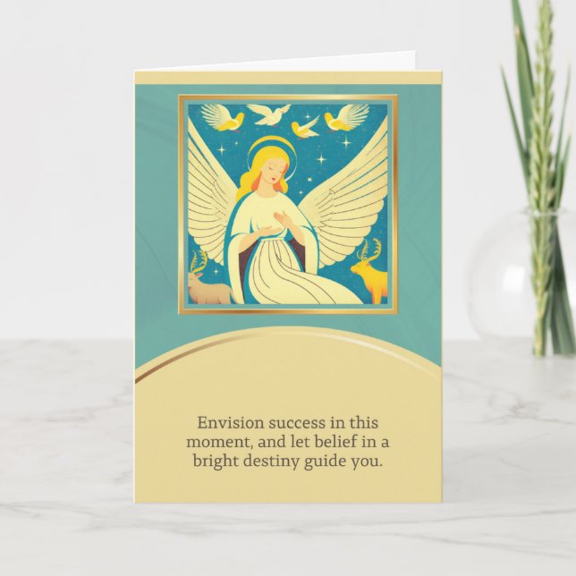 Tarjeta angel message happy birthday (Anverso)