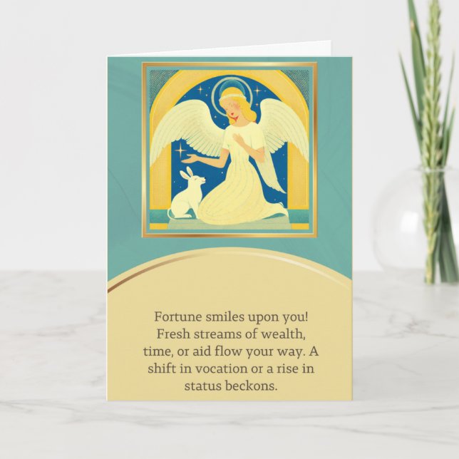 Tarjeta angel message happy birthday (Anverso)