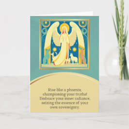 Tarjeta angel message happy birthday