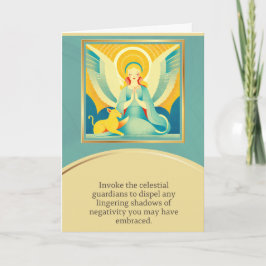 Tarjeta angel message happy birthday