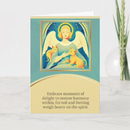 Tarjeta angel message happy birthday