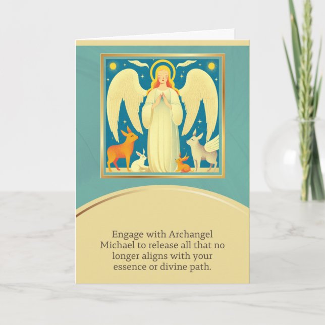 Tarjeta angel message happy birthday (Anverso)