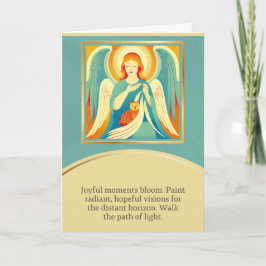 Tarjeta angel message happy birthday