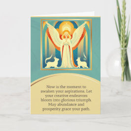 Tarjeta angel message happy birthday