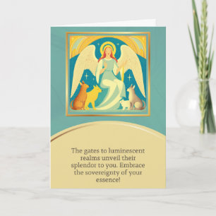 Tarjeta angel message happy birthday