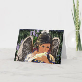 Tarjeta Ángel Notecard del nativo americano