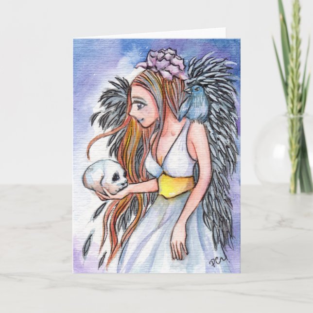 Tarjeta Ángel oscuro (Anverso)