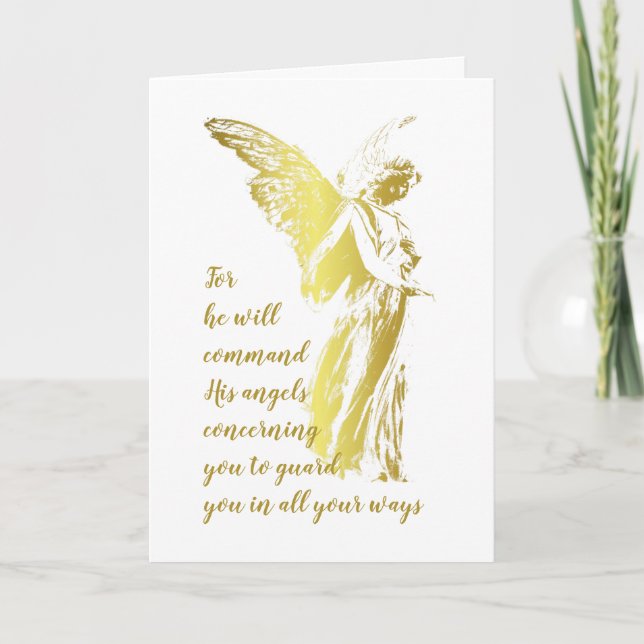 Tarjeta Ángel pensando en ti y diciendo un químico de orac (Anverso)