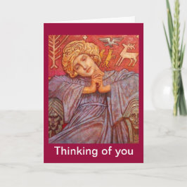 Tarjeta Ángel pensivo sentado