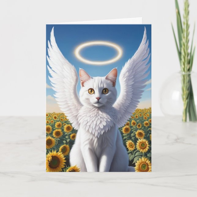 Tarjeta Ángel persa blanco (Anverso)