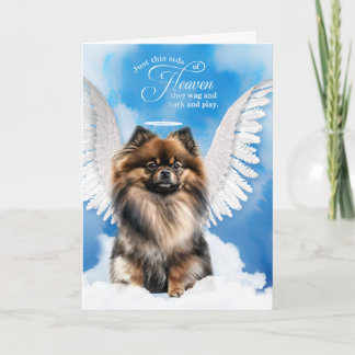 Tarjeta Ángel Pomerania Tricolor Pérdida Simpatía Mascota
