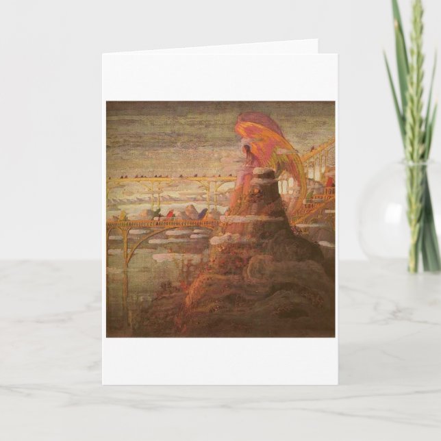 Tarjeta Ángel. Preludio de M.K. Ciurlionis, 1908-09 (Anverso)