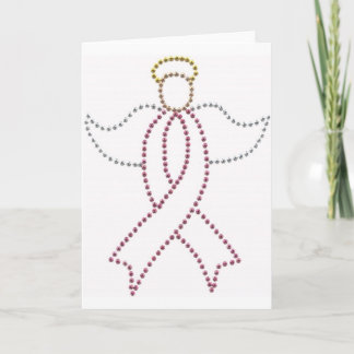 Tarjeta Ángel rosado de la cinta