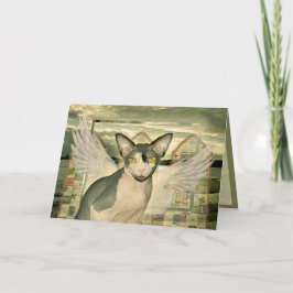 Tarjeta Ángel Sphynx con profunda simpatía