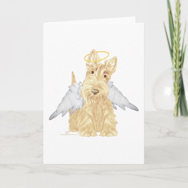 Tarjeta Ángel Wheaten Scottie (Anverso)