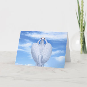 Tarjeta Angel Wings Beautiful Blue Sky Clouds Personalizar