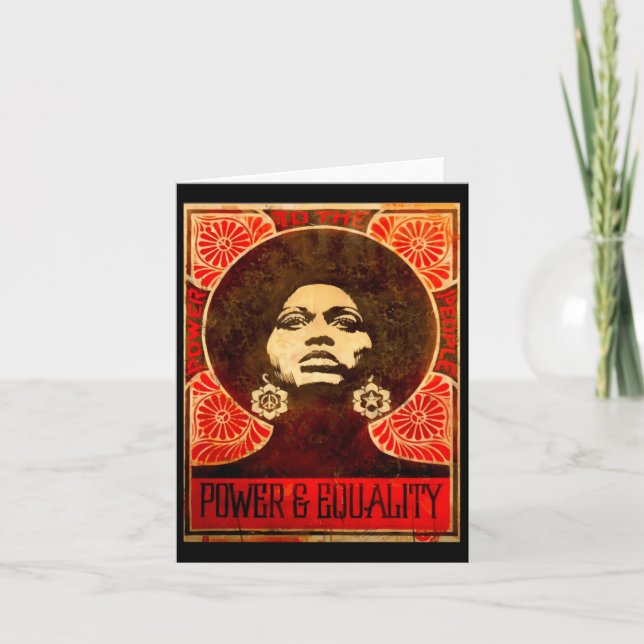 Tarjeta Angela Davis Poster 1971 Pegatina (Anverso)