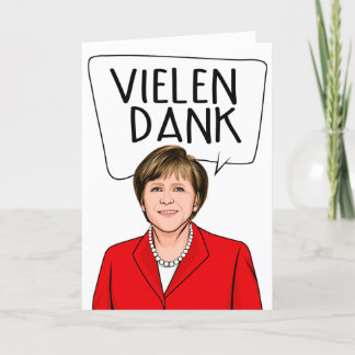 Tarjeta ANGELA MERKEL: Vielen Dank / Gracias