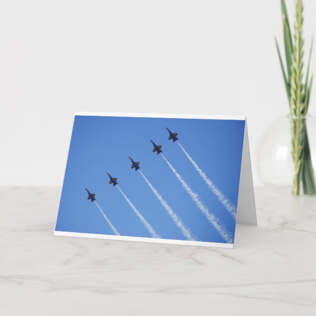 Tarjeta Ángeles azules en vuelo (Anverso)