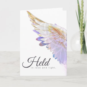 Tarjeta Ángeles Contigo Ala de Ángel - Sostenido, En Amor 