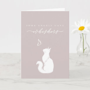 Tarjeta Ángeles Dusty Rose Tienen Bigotes Pérdida de Gato