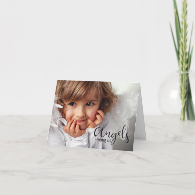 Tarjeta Ángeles entre nosotros (Anverso)