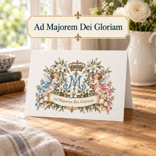 Tarjeta Ángeles Marianos Católicos Ad Majorem Dei Gloriam