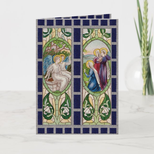 Tarjeta Ángeles y los 3 Marys en la tumba; Lilies (RT 01) (Anverso)