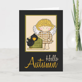 Tarjeta Angelica Autumn Angel Hello Autumn Card d1
