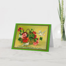 Tarjeta Angels benéficos irlandeses te protegen St. Patric