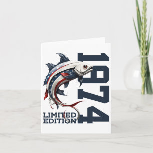 Tarjeta Angler 51st Birthday Fishing Limited Edition 1974