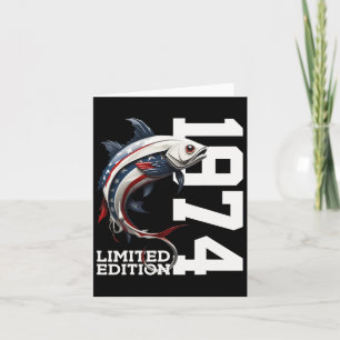 Tarjeta Angler 51st Birthday Fishing Limited Edition 1974