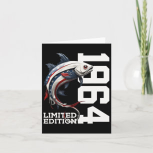 Tarjeta Angler 61st Birthday Fishing Limited Edition 1964