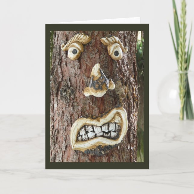 Tarjeta Angry Face Tree (Anverso)