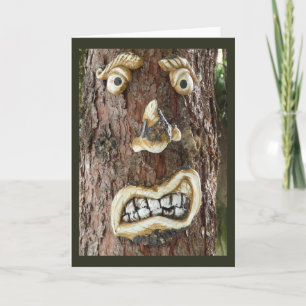 Tarjeta Angry Face Tree