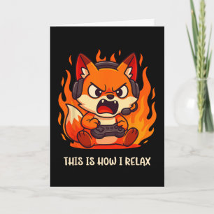 Tarjeta Angry Gamer Kitsune Fox Así Es Como Relajé Japón