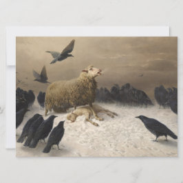 Tarjeta Angustia: Oveja con un cordero muerto