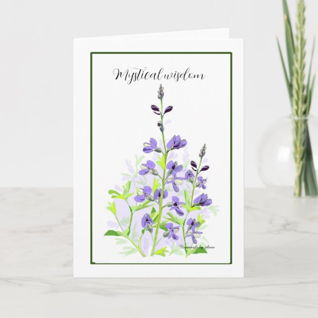 Tarjeta añil silvestre (Anverso)