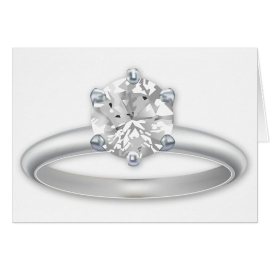 Tarjeta Anillo de diamante Bling Clipart