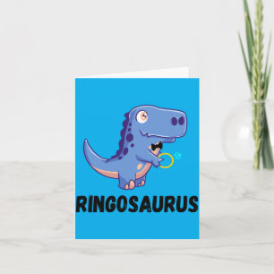 Tarjeta Anillo de Dinosaurio Lindo Portador de Anillo Fies