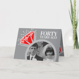 Tarjeta Anillo de rubí por 40 años ahora, entonces foto