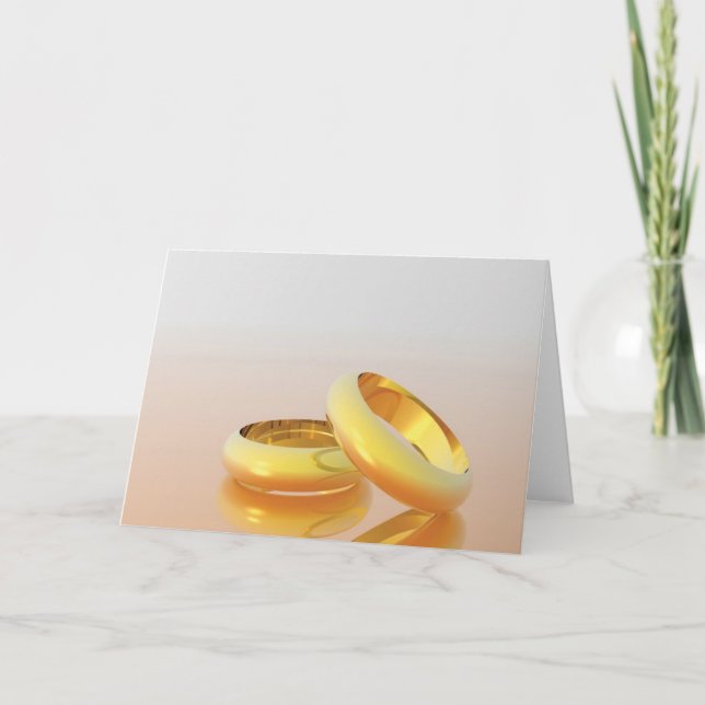 Tarjeta Anillos Bodas dorados (Anverso)