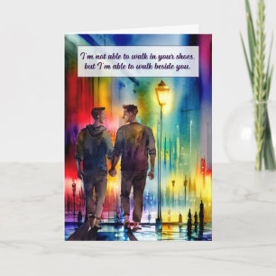 Tarjeta Animación a los hombres gay a caminar junto a ti a
