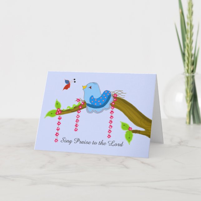 Tarjeta Animación de canto de pájaro (Anverso)