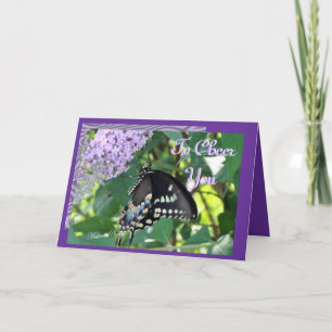 Tarjeta Animación de Mariposa-pedido especial