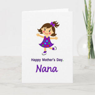 Tarjeta animada del Día de la Madre con una sonris