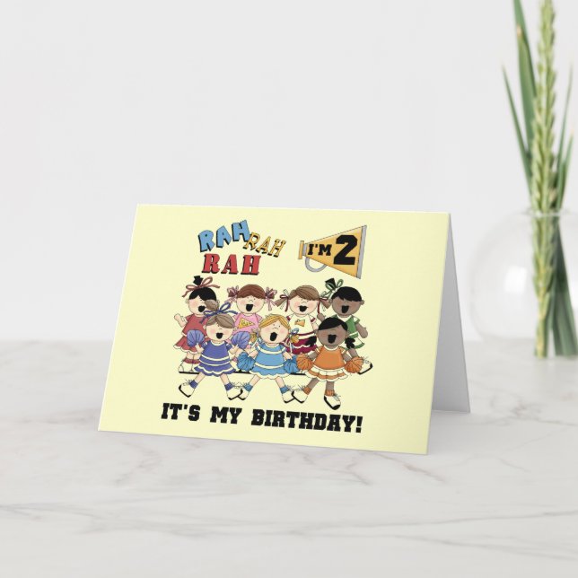 Tarjeta Animadora camisetas y regalos de cumpleaños (Anverso)