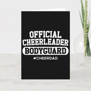 Tarjeta Animadora Papá Guardia de Seguridad Cheerleader Of
