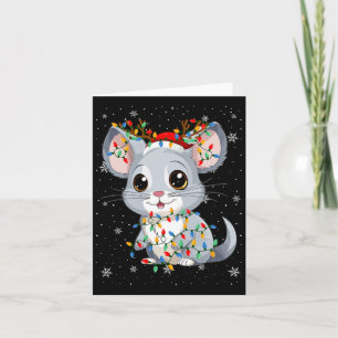 Tarjeta Animal chino Santa Hat Ugly Christmas Tree Li